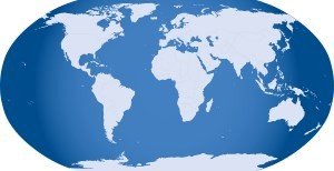 Weltkarte als symbol für weltweite Einsatzbereitschaft von Detektiven.